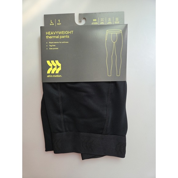 all in motion Other - Men's Heavyweight Thermal Pants - All‎ in Motion Black - Large 36-38 Stretchy